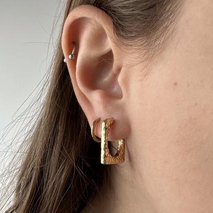 Brincos retangulares