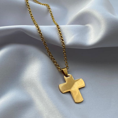 golden flat cross